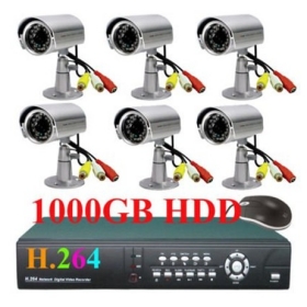 8-CH 1 CCTV Surveillance DVR System H.264 DVR Outdoor Audio Camera CCTV Security System 1pcs 