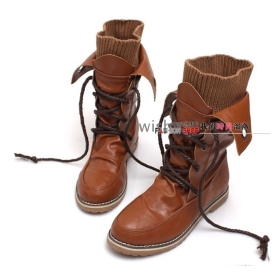 2012 Fashion women's boots / knight boots retro casual boots women's yellow boots  