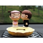 Free Shipping Children  Solar doll, Solar bobblehead doll, Couple doll, Jushi ornaments, Solar toys, 0.14kg  10pcs/lot