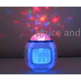 Free Shipping Music Star Projection Clock, Colorful Alarm Clock, Music Alarm Clock, 160g 