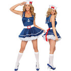 Lovely Acrylic Sweetheart Sailor Costume with Hat-BLUE