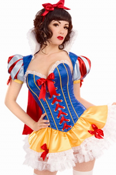 Noble Satin Snow White Corset Costume Wholesale Noble Satin Snow White Corset Costume On 