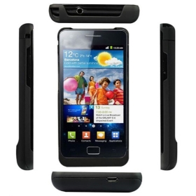 New Black Highly Capacity 2200mAh External Backup Battery Case for   S2 i9100,Free Shipping,with retail package