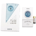 Wireless Remote Control Door Bell and Receiver with Digital Tones Chime Flash Light Ring for Home Office Free shipping 