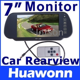 7" TFT LCD Color Screen Car Monitor rearview camera VCR,free shipping,dropshipping