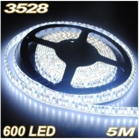 EMS/DHL Free Shipping 10pcs/lot 5m xmas decoration non-waterproof COOL white smd 3528 120 leds/m flexible led strip light led ribbon 