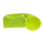 Green Color Cute Portable Silicone Horn Stand Amplifier Speaker for smartphone Free Shipping+Drop Shipping 