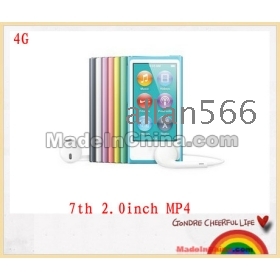 8GB 7th Gen MP3 MP4 Player Digital Player 2inch TFT Multi-functional Free shipping