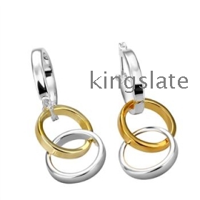 Free shipping 10pcs/lot top hot sell Beautiful fashion  charm new Elegant Special Noble Unique new 3 circle  girl lovely earring jewelry High quality best gift E141