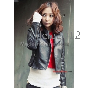 The new spring clothing han edition motorcycle jacket of cultivate one's morality small leather women's short coat