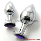 EXTRA LARGE - Stainless Steel Attractive Butt Plug Jewelry / Rosebud Anal Jewelry Purple 