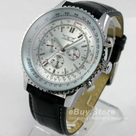 Free shipping 1 pcs Deluxe AUTO Mechanical 6 Hand Mens Multi Function Watch Wrist watch