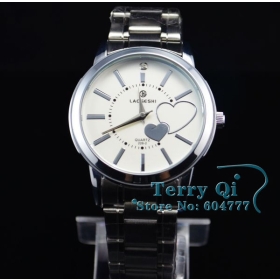 2012 Amazing!Free shipping Cute Mens Quartz watch Lovers' Watches Wristwatch Stainless S. wristwatches White