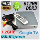 2012 Android 2.3 Internet TV Box with RK2918 Cortex A8 1.20Ghz 512 DDR3  1080P HD Movie WIFI 2D/3D Games Flash 10.3 