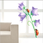 Wholesale-Home & Garden Interior Decoration Wallpaper Trumpet fashion home wall stickers - wisteria