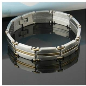 wholesale new ! fashion mens bracelets Titanium steel qualitative What`s hot silver gold-plated 