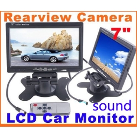 Hot Sale !!! Free Shipping Backup Dashboard Color Camera 7 Inch Video TFT LCD Car Monitor