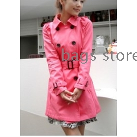 Cultivate one's morality of ms double-breasted coat fair maiden outfit  coat with a belt                 
