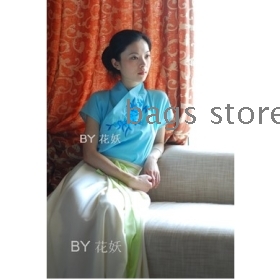 National dress hanfu elements into Confucianism skirt outfit hanfu brought Syria if heart dust 