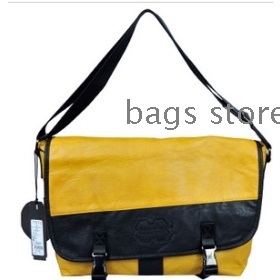 "The new company yoshida memories of the spell color PU skin style into color men and women living tide inclined bag