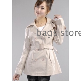 New women's clothing double-breasted cultivate one's morality in recreational coat show thin long han edition