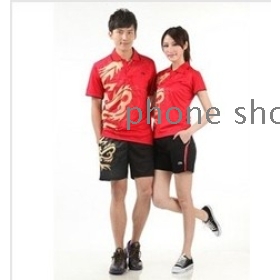Lining Long table tennis clothes suit couple table tennis clothing inkjet does not fade colors      