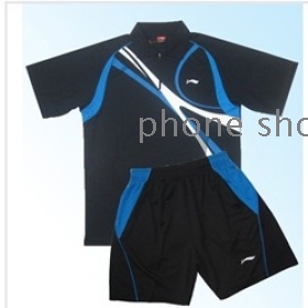 Men's track suit] Li Ning table tennis clothes white blue side suit      