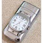Silver party dial electronic watches windbreak and lighter      