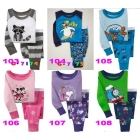 Free shipping Wholesale kids clothing   Pajamas suits long sleeve Sleepwear Shirts + pants Underwears sets 137 Design G05