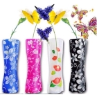 wholesale 100pcs/lot free shipping eco-friendly Foldable folding flower PVC Durable Vase Home Wedding Party easy to store