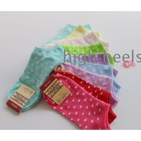 Small dot dot candy color socks dots cotton lady ship sox female socks          