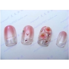Meimei bride beautiful  nail salon workers 3 D, finished product is the bride false nails patch of 24           