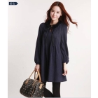 2012 spring and autumn outfit fashionable new dress code rabbit hair brought winter han edition large long-sleeved dress        