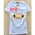 2012 chun xia hold new T-shirt female render unlined upper garment grows in the cartoon lovely face pure cotton short sleeve round took small unlined upper garment              