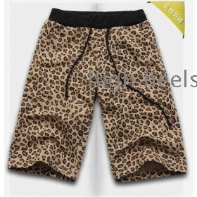 Tide of new leopard grain men's clothing leisure fashion explosion 5 minutes of pants man shorts             