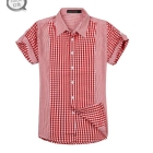 2012 chun xia men of color stripe spell the fashion leisure short sleeve shirt           