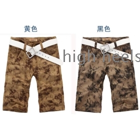 Summer wear new strong goods han edition fashion camouflage splash-ink man pants in the cowboy 5 minutes of pants shorts             