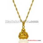 Gold-plated necklace with women's  gold necklace bride wedding  gold jewellery Buddha alluvial gold necklace