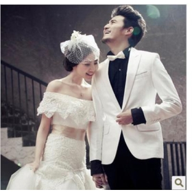 Sweet  a word shoulder bag shoulder the bride trailing wedding dress 2012 the latest 7009