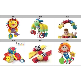 Free Shipping by HK post air !Lamaze  toy 3 psc/lot  in america put in top of bed beautiful finsh lady ,colorful!allow to mix 3 model