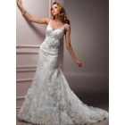 Fashion 2012 white Organza HandmadeFlower Applique Bows V-neck Spaghetti Sleeveless Wedding Dresses Bridesmaid Evening Prom Party  Dress A Line Gown szie 4 6 8 10 12 14 16 18 20 Or Custom