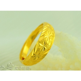 Gold-plated ring couple of ring opening to whet a sand all over the sky star of high  gold ring