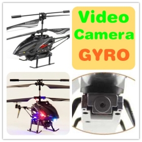 3piece New Radio Control Helicopter Camera Video Flash Light GYRO 3.5 Channels Remote Controlled Helicopter 3 CH R/C RTF S977 Black 