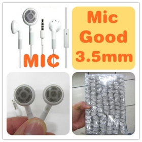 1000 piece  Cheap Stereo Earphone Mic For Cell Phone Mobile IGS   Hand Free Promotions Gift Headphone Microphone Wholesale 