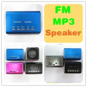 20 piece  Digital MP3 Speaker Box LCD Display Screen FM TF Card USB Music Player Stereo German French Italian Spanish Polish Language Menu 
