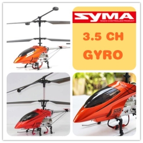 3piece 3 Channels Radio Control Helicopter GYRO 3.5 CH Electric RC Helicopter Gyroscope Beginner Metal  SYMA S006G S006 Orange 
