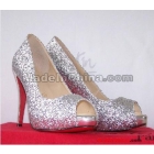 2012 new Europe and the silver glitter chun xia qiu dong han single shoes mouth fish children high-heeled shoes