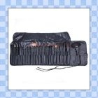 Big Discount !32 pcs Makeup Brush Kit Set Makeup Brushes + Black Leather Case, Free Shipping 