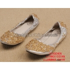 The new fashion shoes  single women's shoes wedding shoe flat bottom shoe with casual shoes step-in lag diamond 