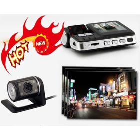 HD 720P Dual Lens Dashboard Car vehicle Camera Video Recorder DVR CAM G-sensor 5 2